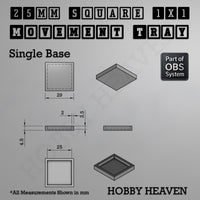 Square Movement Trays | OBS System | 20mm 25mm 30mm 40mm 50mm Bases