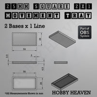 Square Movement Trays | OBS System | 20mm 25mm 30mm 40mm 50mm Bases