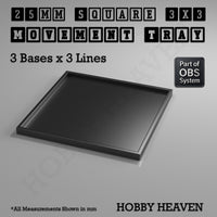 Square Movement Trays | OBS System | 20mm 25mm 30mm 40mm 50mm Bases