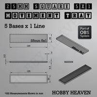Square Movement Trays | OBS System | 20mm 25mm 30mm 40mm 50mm Bases