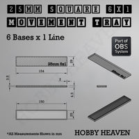 Square Movement Trays | OBS System | 20mm 25mm 30mm 40mm 50mm Bases