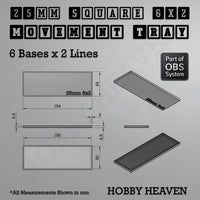 Square Movement Trays | OBS System | 20mm 25mm 30mm 40mm 50mm Bases
