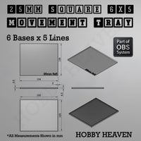 Square Movement Trays | OBS System | 20mm 25mm 30mm 40mm 50mm Bases