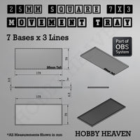 Square Movement Trays | OBS System | 20mm 25mm 30mm 40mm 50mm Bases