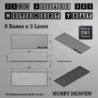 Square Movement Trays | OBS System | 20mm 25mm 30mm 40mm 50mm Bases