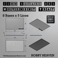 Square Movement Trays | OBS System | 20mm 25mm 30mm 40mm 50mm Bases