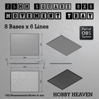 Square Movement Trays | OBS System | 20mm 25mm 30mm 40mm 50mm Bases