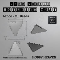 Square Movement Trays | OBS System | 20mm 25mm 30mm 40mm 50mm Bases
