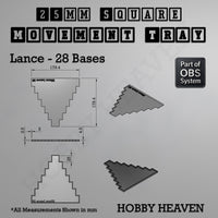 Square Movement Trays | OBS System | 20mm 25mm 30mm 40mm 50mm Bases