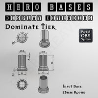 Hero Bases Display Extenders | Round and Ovals | Convert Gaming Bases to Display Bases & Plinths