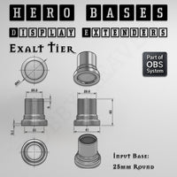Hero Bases Display Extenders | Round and Ovals | Convert Gaming Bases to Display Bases & Plinths