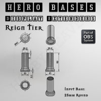 Hero Bases Display Extenders | Round and Ovals | Convert Gaming Bases to Display Bases & Plinths