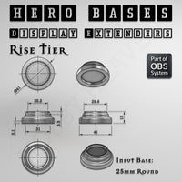 Hero Bases Display Extenders | Round and Ovals | Convert Gaming Bases to Display Bases & Plinths