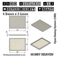 Square & Rectangle Movement Trays for Miniature Tabletop Games | Compatible with Popular Wargames | Full Range UK