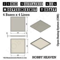Square & Rectangle Movement Trays for Miniature Tabletop Games | Compatible with Popular Wargames | Full Range UK