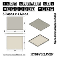 Square & Rectangle Movement Trays for Miniature Tabletop Games | Compatible with Popular Wargames | Full Range UK