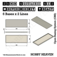 Square & Rectangle Movement Trays for Miniature Tabletop Games | Compatible with Popular Wargames | Full Range UK