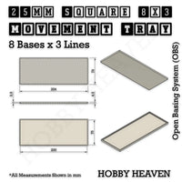 Square & Rectangle Movement Trays for Miniature Tabletop Games | Compatible with Popular Wargames | Full Range UK