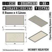 Square & Rectangle Movement Trays for Miniature Tabletop Games | Compatible with Popular Wargames | Full Range UK