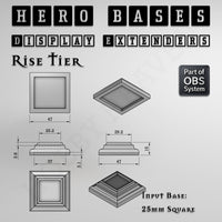 Hero Bases Display Extenders | Squares and Rectangles | Convert Gaming Bases to Display Bases & Plinths