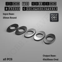 Round To Oval Bases Size Converters 3d Print Full Range