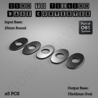 Round To Oval Bases Size Converters 3d Print Full Range