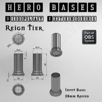 Hero Bases Display Extenders | Round and Ovals | Convert Gaming Bases to Display Bases & Plinths