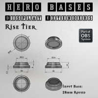 Hero Bases Display Extenders | Round and Ovals | Convert Gaming Bases to Display Bases & Plinths