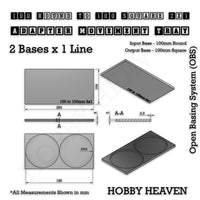Round to Square Movement Trays Adapters for Tabletop Games
