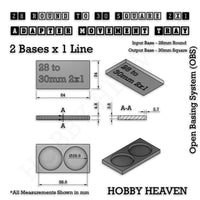 Round to Square Movement Trays Adapters for Tabletop Games