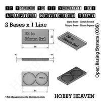 Round to Square Movement Trays Adapters for Tabletop Games