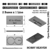 Round to Square Movement Trays Adapters for Tabletop Games