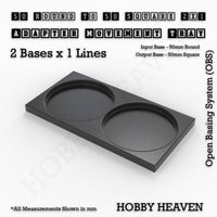 Round to Square Movement Trays Adapters for Tabletop Games