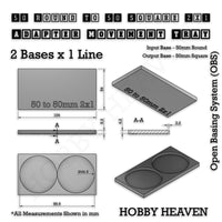 Round to Square Movement Trays Adapters for Tabletop Games