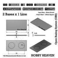 Round to Square Movement Trays Adapters for Tabletop Games