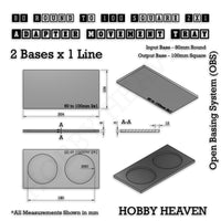 Round to Square Movement Trays Adapters for Tabletop Games
