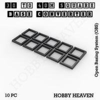 Square to Square Bases Size Converters 3d Print Full Range