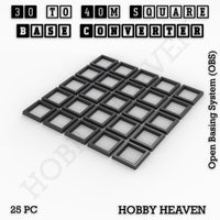Square to Square Bases Size Converters 3d Print Full Range