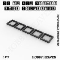 Square to Square Bases Size Converters 3d Print Full Range