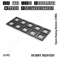 Square to Square Bases Size Converters 3d Print Full Range