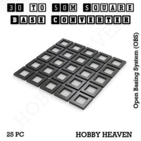 Square to Square Bases Size Converters 3d Print Full Range