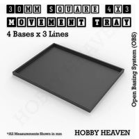 Square & Rectangle Movement Trays for Miniature Tabletop Games | Compatible with Popular Wargames | Full Range UK