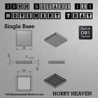 Square Movement Trays | OBS System | 20mm 25mm 30mm 40mm 50mm Bases