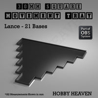 Square Movement Trays | OBS System | 20mm 25mm 30mm 40mm 50mm Bases