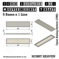 Square & Rectangle Movement Trays for Miniature Tabletop Games | Compatible with Popular Wargames | Full Range UK