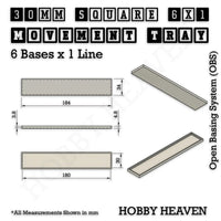 Square & Rectangle Movement Trays for Miniature Tabletop Games | Compatible with Popular Wargames | Full Range UK