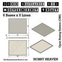 Square & Rectangle Movement Trays for Miniature Tabletop Games | Compatible with Popular Wargames | Full Range UK