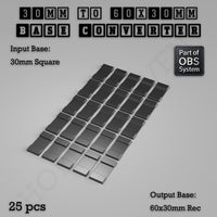 Square to Rectangle Bases Size Converters 3d Print Full Range