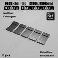 Square to Rectangle Bases Size Converters 3d Print Full Range