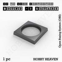 Round to Square Bases Shape and Size Converters 3d Print Full Range